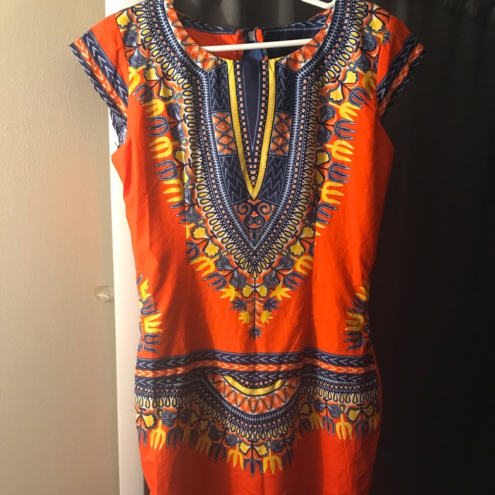 Orange tribal dress: Bring best offer